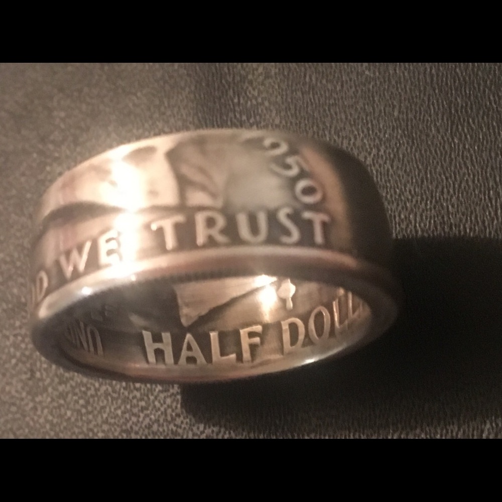 Handcrafted Half Dollar Coin Rings - Picture 4 of 6
